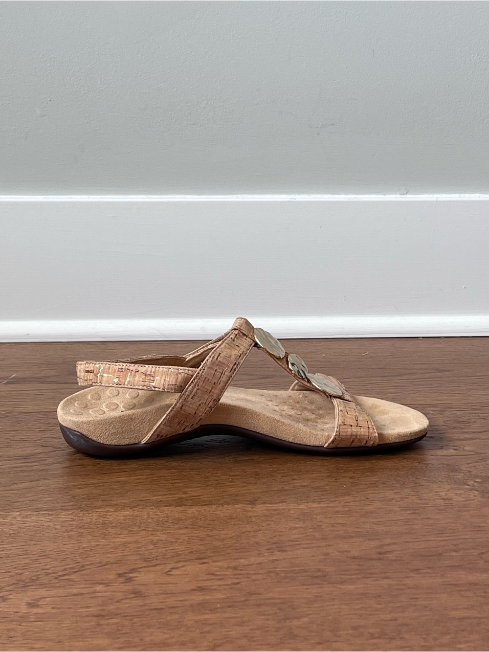 Vionic Farra Orthotic Adjustable Strap Slingback Comfort Sandals Size 8 Tan Gold - Picture 6 of 11